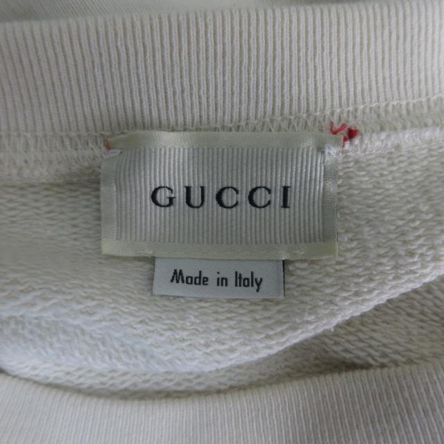 グッチ GUCCI スウェット トレーナー リンゴ柄 刺? スパンコール オフ  