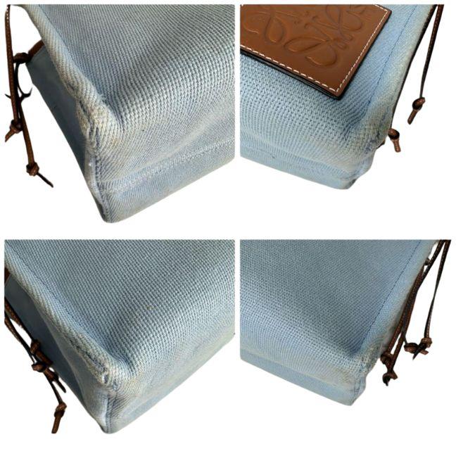 LOEWE（ロエベ） トートバッグ キャンバス レザー アナグラム