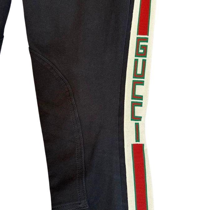 GUCCI グッチ サイドストライプ ギャバジンストレッチロングパンツ