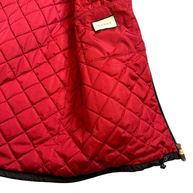 GUCCI グッチ　ナイロンライダースジャケット 中古・古着通販】GUCCI (グッチ) ライダースジャケット ブラック