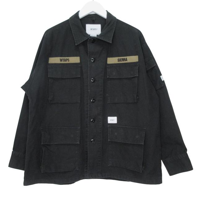 WTAPS 長袖 シャツ ジャケット 01 Sサイズ相当 ブラック k1428 ダブルタップス WTAPS 長袖 シャツ ジャケット ロゴ 01 Sサイズ相当