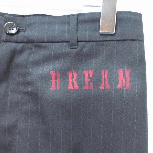 MASU パンツ ロング ウール ストライプ 46 Mサイズ相当 ブラック k1912