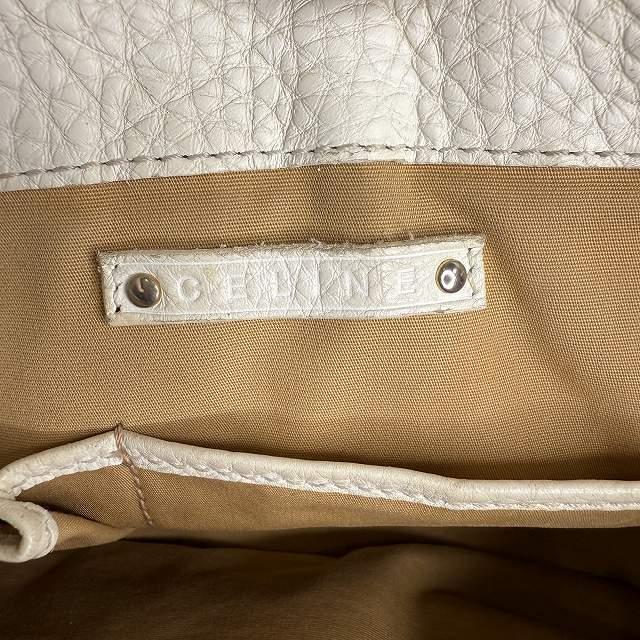 CELINE セリーヌ ブギーバッグ ハンドバッグ ホワイト レザー