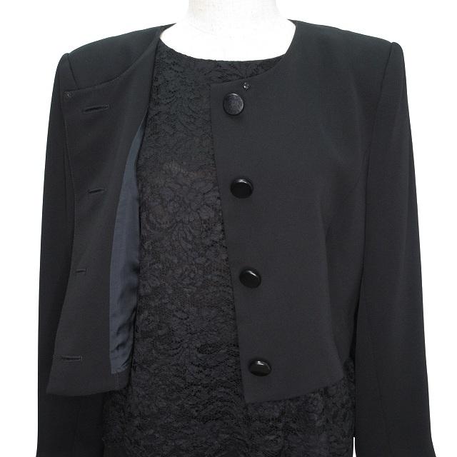 東京ソワール セットアップ スーツ ジャケット 半袖レースブラウス