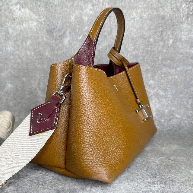 トッズ TOD'S タイムレス 2way レザーバッグ キャメル系 レディース