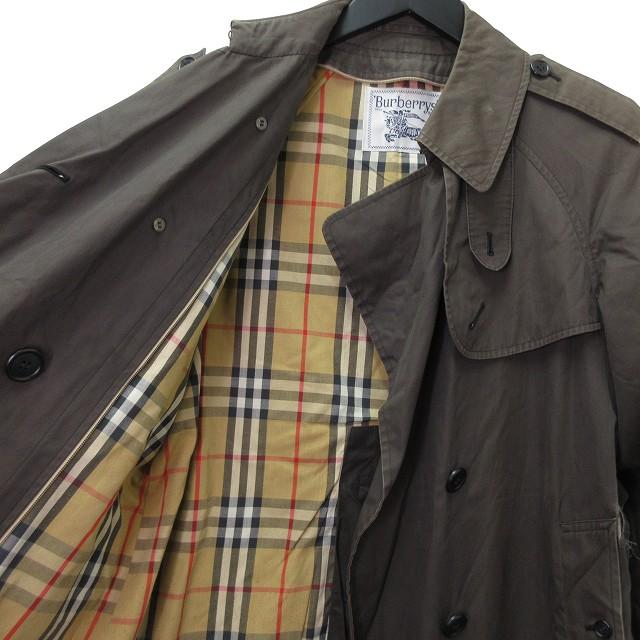 新品未使用Burberryロンドン茶色ケーブル編み ダッフルコート毛皮