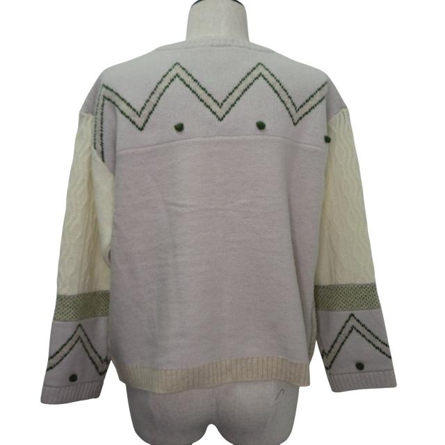 美品 ビュルデサボン やまみちジャガード パッチワーク ニット bulle de savon（ビュルデサボン）の「やまみちジャガード パッチ