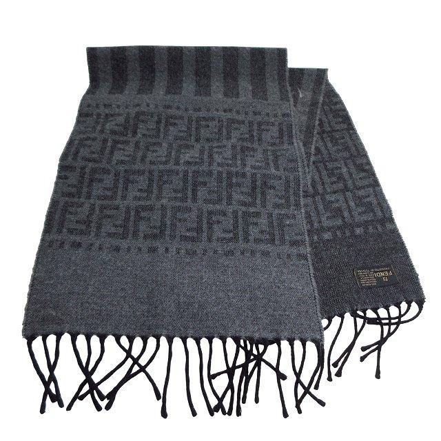 FENDI（フェンディ） FENDI TOSHIBA マフラー ズッカ柄 グレー