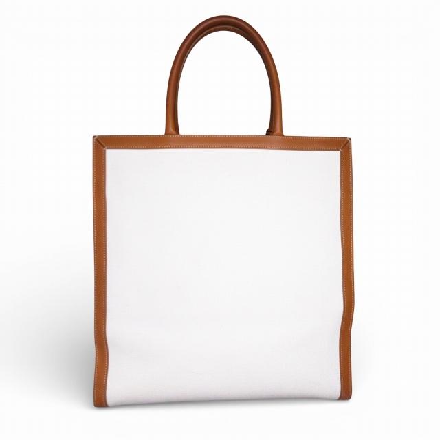 CELINE（セリーヌ） 美品 バーティカルカバ ラージ キャンバス レザー 