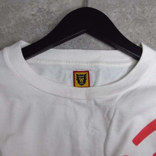 ヒューマンメイド HUMAN MADE Tシャツ 長袖 ロンT ハートロゴ ホワイト