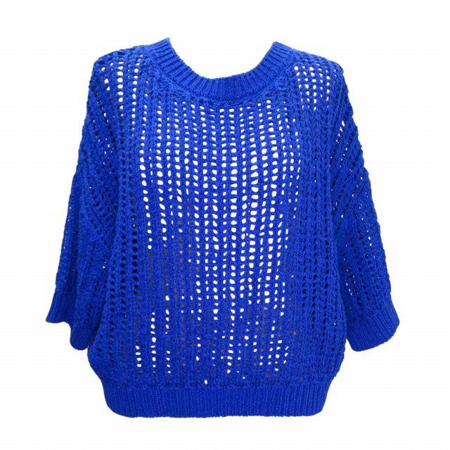 ZARA（ザラ） 半袖 テープヤーンローゲージ サマーニット プルオーバー