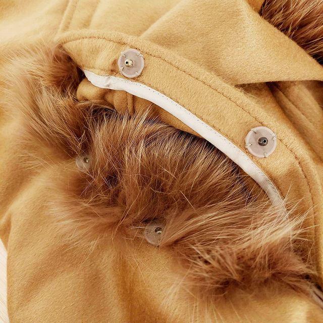 バルマン BALMAIN 美品 カシミヤ100％ フォックスファー ポンチョ 