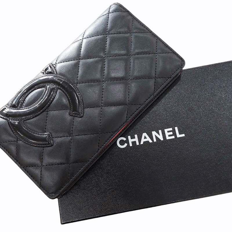 シャネル CHANEL カンボンライン 長財布 ウォレット 二つ折り デカココ  