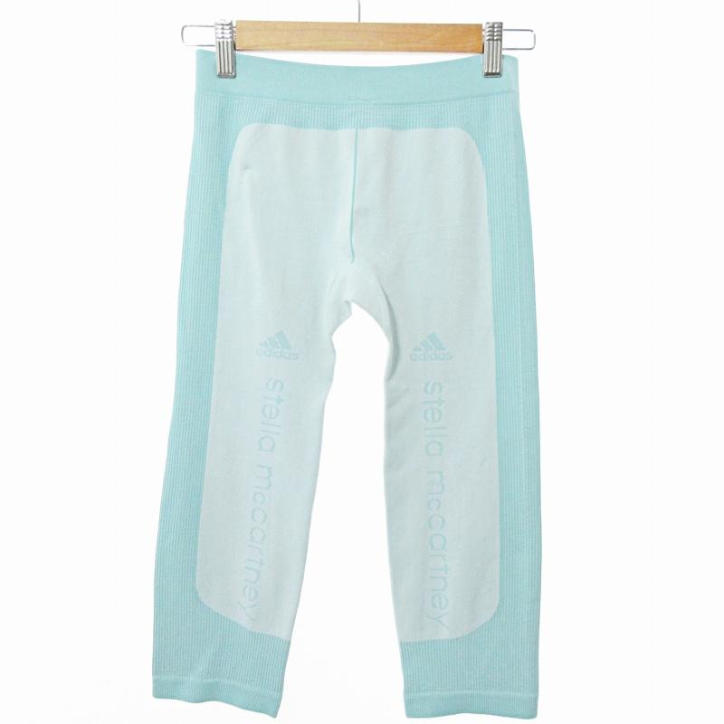 M ブルー 水色 adidas ステラマッカートニー スエット パンツ タイツ