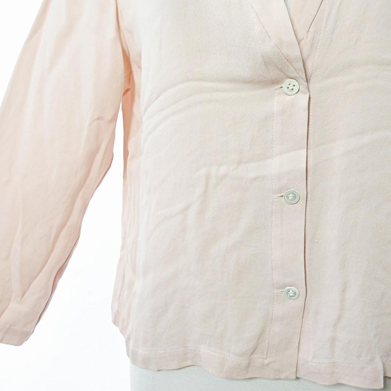 theory luxe セオリーリュクス 開襟 シャツ ブラウス 7分袖 ストレッチ 