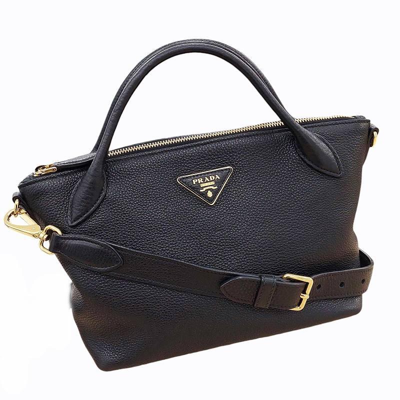 プラダ PRADA 美品 2WAY ヴィッテロダイノ VITELLO DAINO ショルダー 