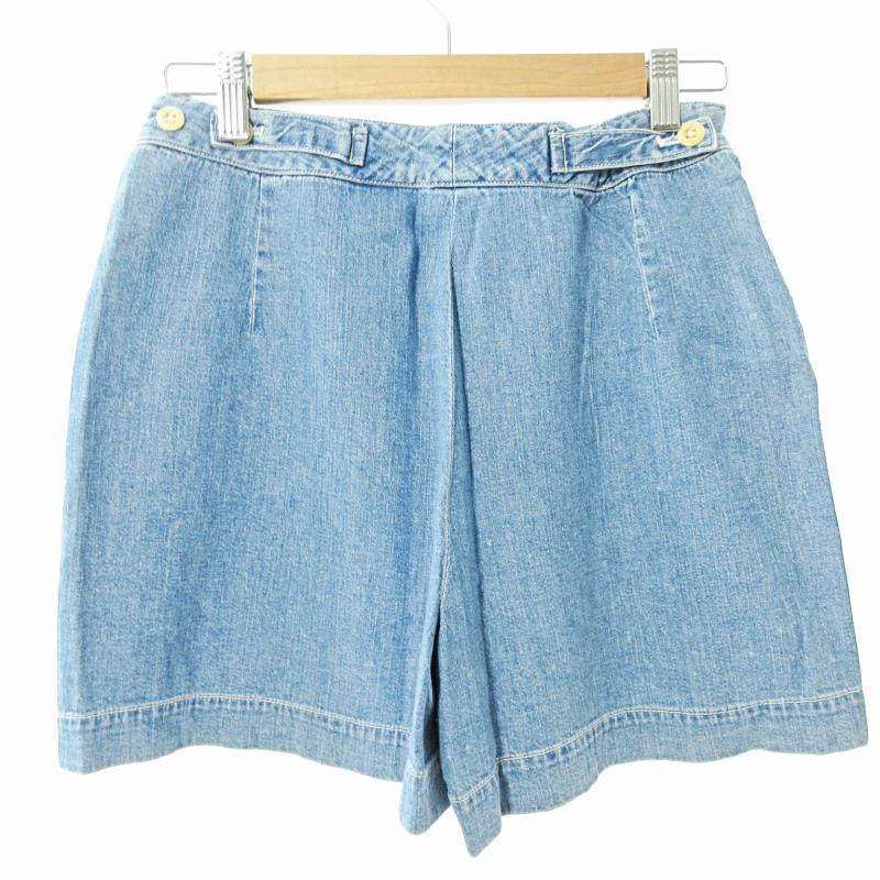 ダナキャランニューヨーク DKNY デニム スカパン ショート パンツ キュロット スカート 6 インディゴ 1018 レディース 220