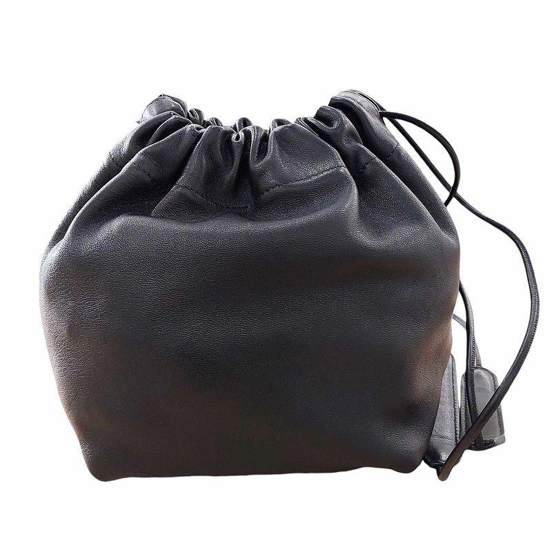 ジルサンダー JIL SANDER 美品 DRAWSTRING レザー ドロー  