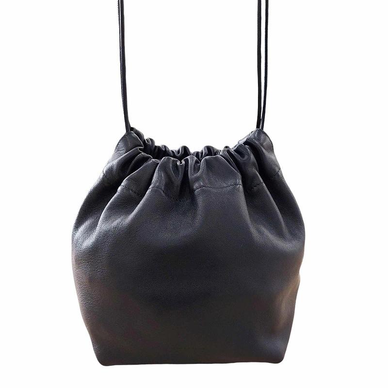 ジルサンダー JIL SANDER 美品 DRAWSTRING レザー ドロー  