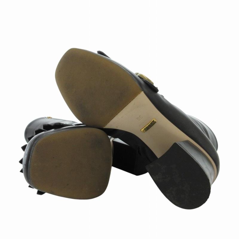 GUCCI　グッチ　アンクルブーツ　マーモントフリンジ　黒　サイズ36 名東】【GUCCI】グッチ アンクルブーツ 670397 ダブルG金具