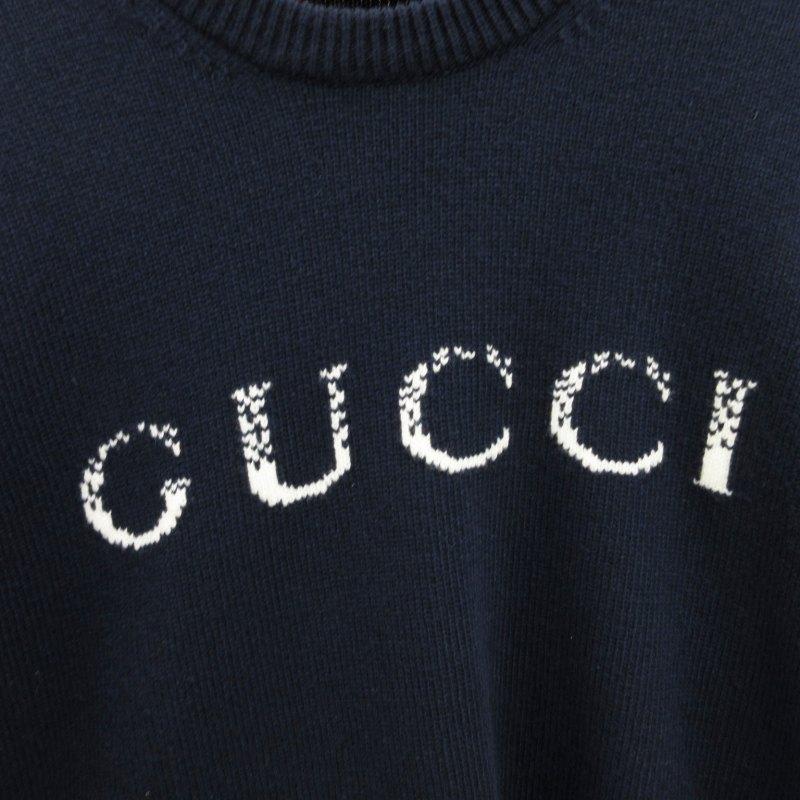『GUCCI』グッチ (S) リブネックノースリーブニット GUCCI - 美品 グッチ GUCCI ニット セーター ノースリーブ ベスト