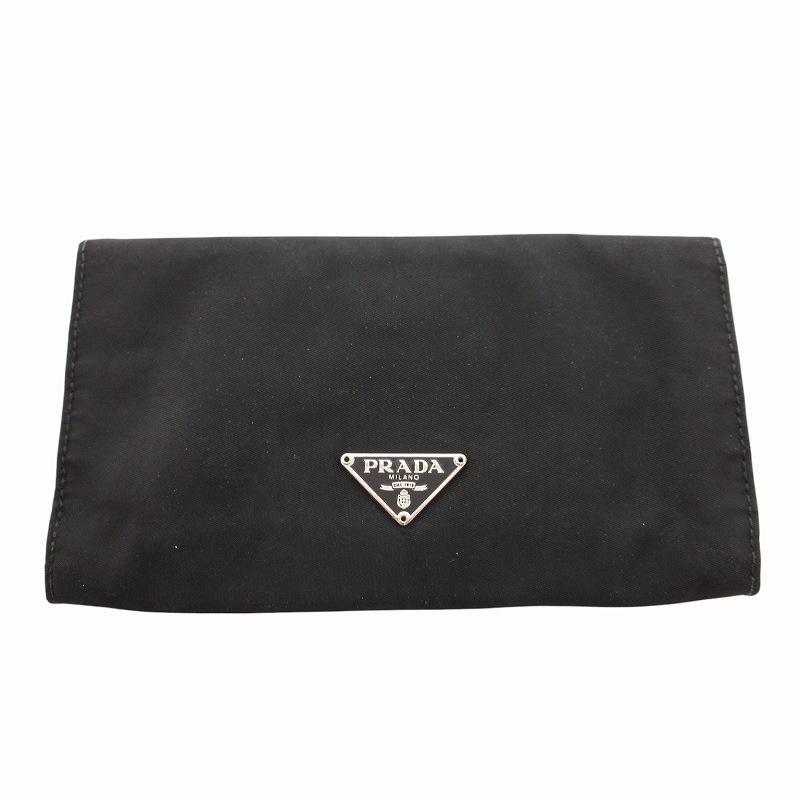 PRADA プラダ ポーチ インバッグ 三角プレート ロゴ ベルクロ 