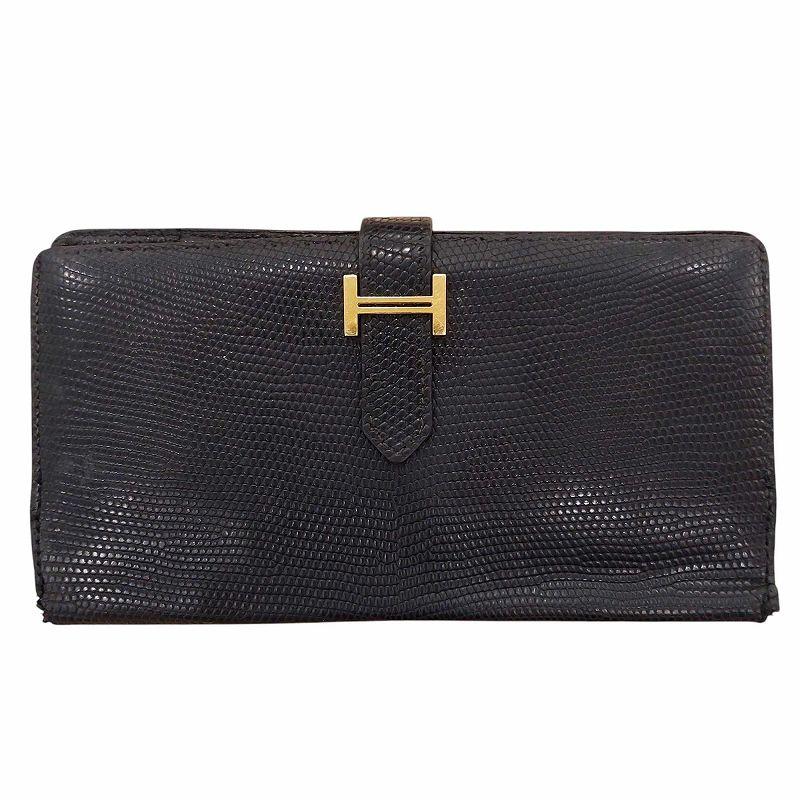 HERMES（エルメス） □R刻印 2014年 ベアン クラシックリザード ロング