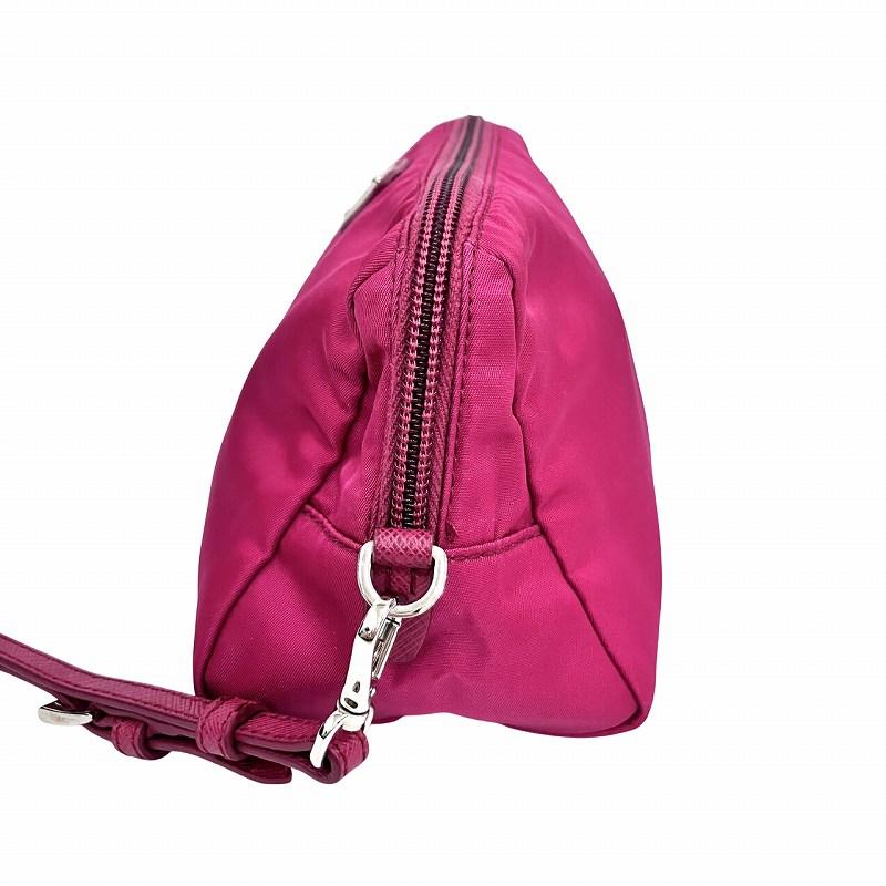 プラダ 1NE693 ポーチ 化粧ポーチ 小物入れ 三角ロゴ ピンク系