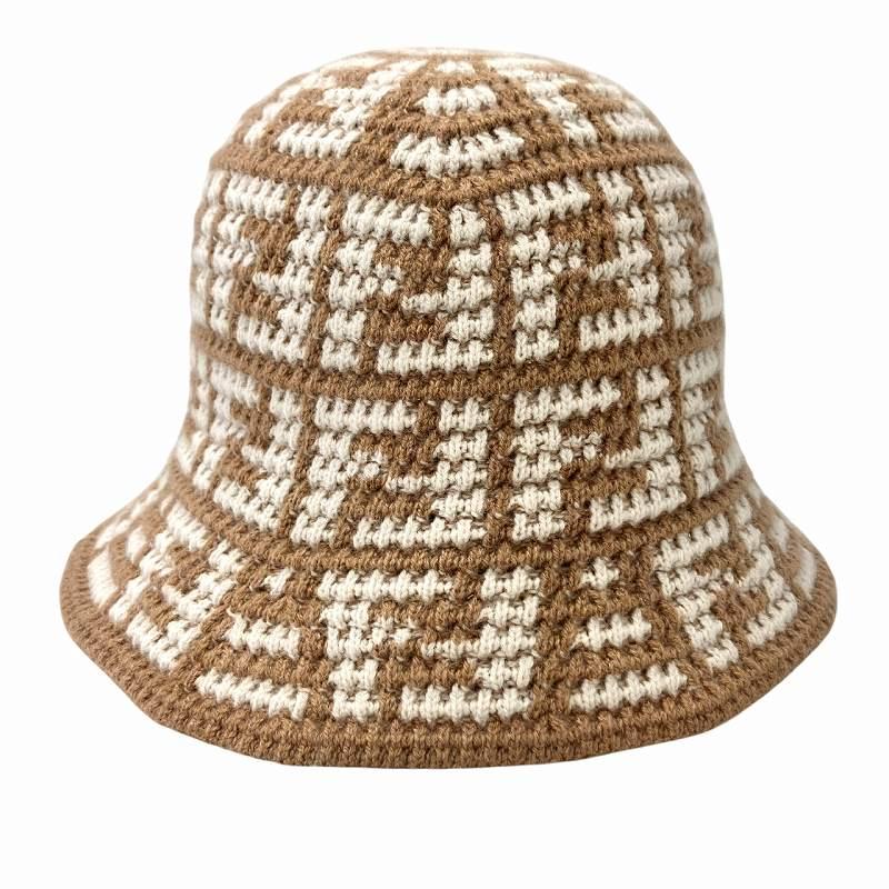 FENDI（フェンディ） 美品 クロシェットハット バケットハット