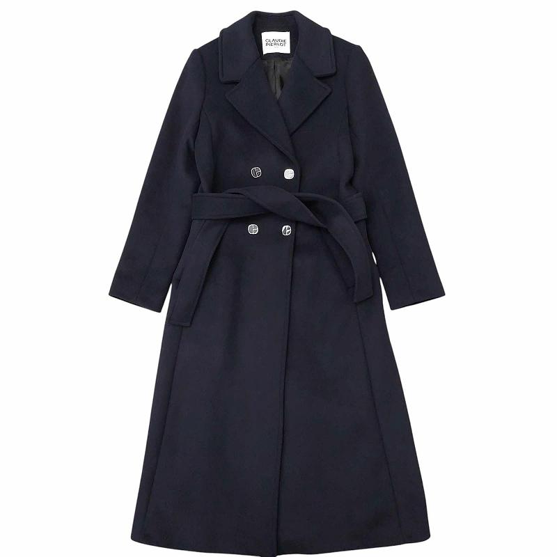 クローディピエルロ CLAUDIE PIERLOT Wool Blend Trench Coat ウール混 