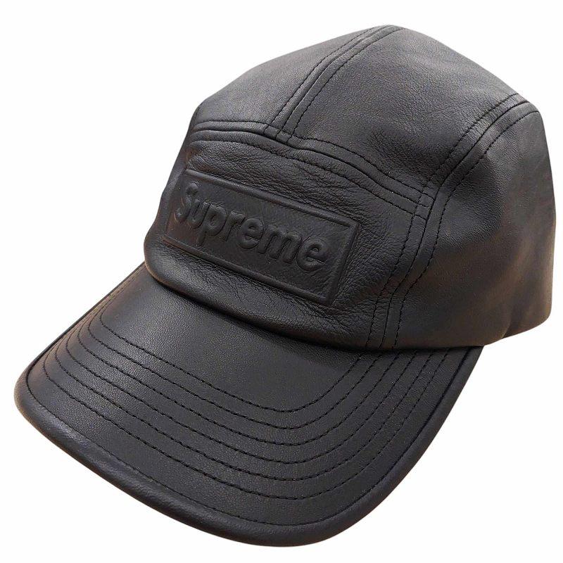 Supreme GORE-TEX Leather Camp Cap Black
