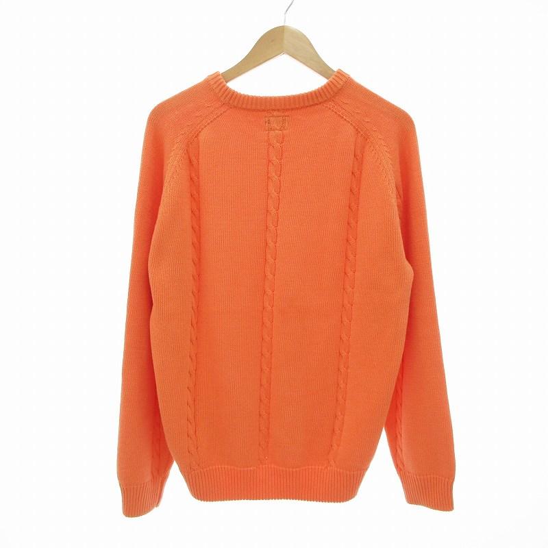 ノア NOAH ケーブルニット セーター 長袖 L オレンジ /VU□ 0414