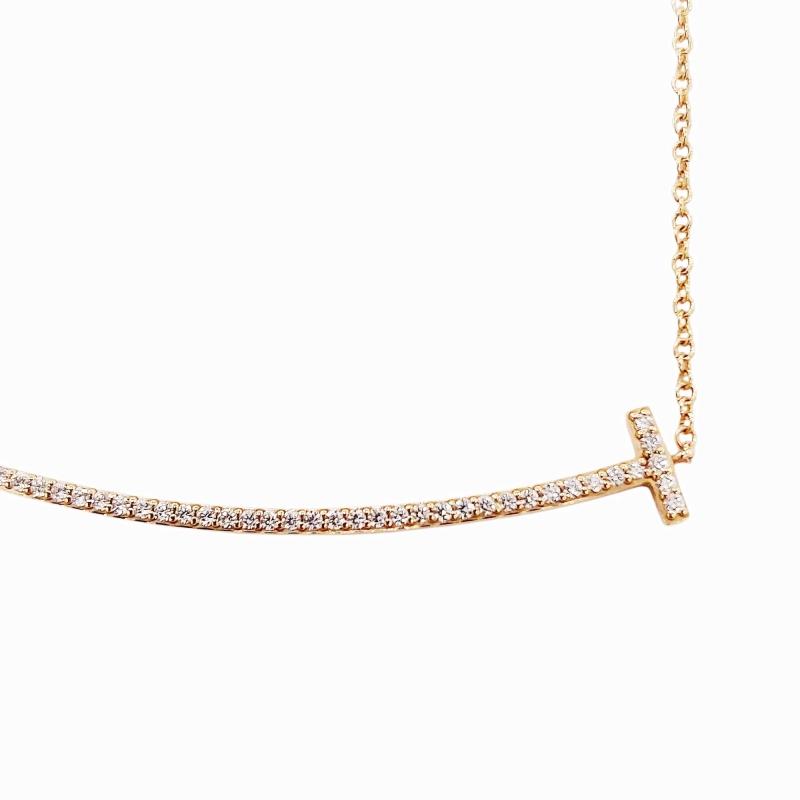 ティファニー TIFFANY & CO. Tスマイル ラージ ネックレス 750 K18 