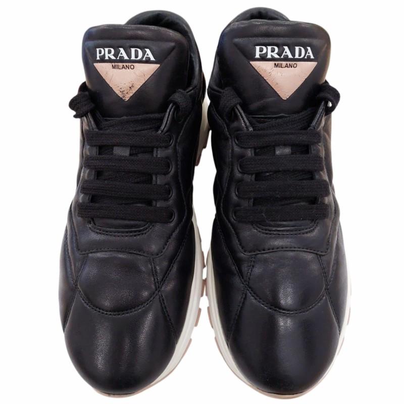 PRADA プラダ PRAX01 スニーカー シューズ レザー ロゴ 1E245L