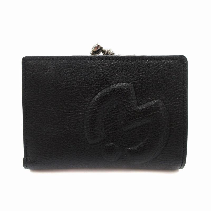 ミラショーン mila schon 美品 二つ折り財布 ウォレット レザー ロゴ