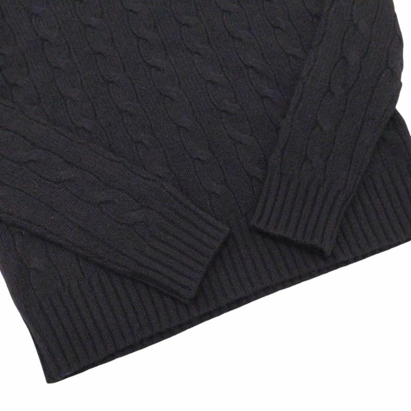 【未使用タグ付 正規品】ポロラルフローレン Vネックニット カシミヤ混 黒 未使用品 ポロ ラルフローレン POLO RALPH LAUREN タグ付き カシミヤ