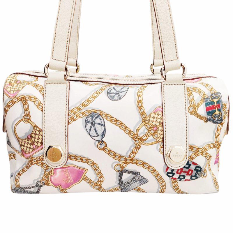 GUCCI グッチ チェーン柄 トートバッグ ハンドバッグ ミニ