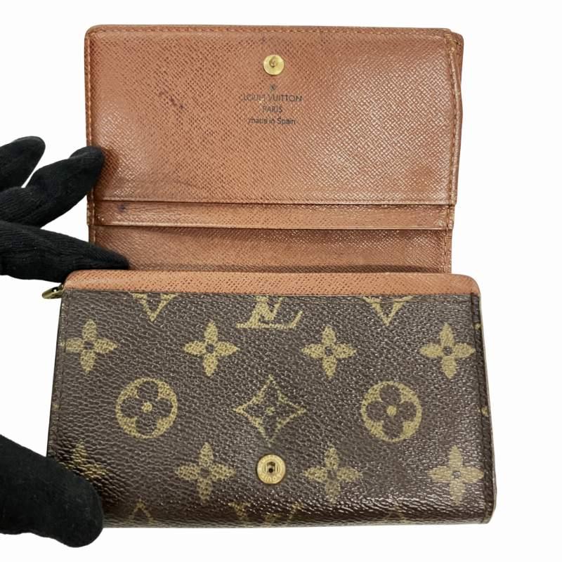 美品❣️ルイヴィトン モノグラム ポルトフォイユトレゾール 二つ折り財布 茶 LOUIS VUITTON ルイヴィトン ポルトフォイユ トレゾール 二