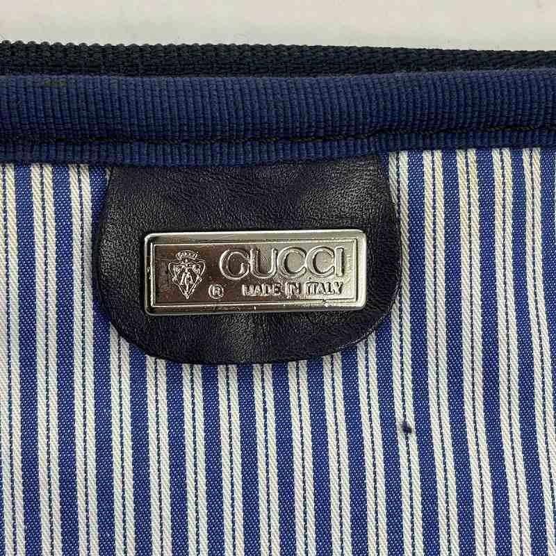 【極美品】 GUCCI グッチ ボストンバッグ トラベルバッグ ネイビー 紺 GUCCI（グッチ） ボストンバッグ ハンドバッグ 旅行カバン 刺繍 マリン