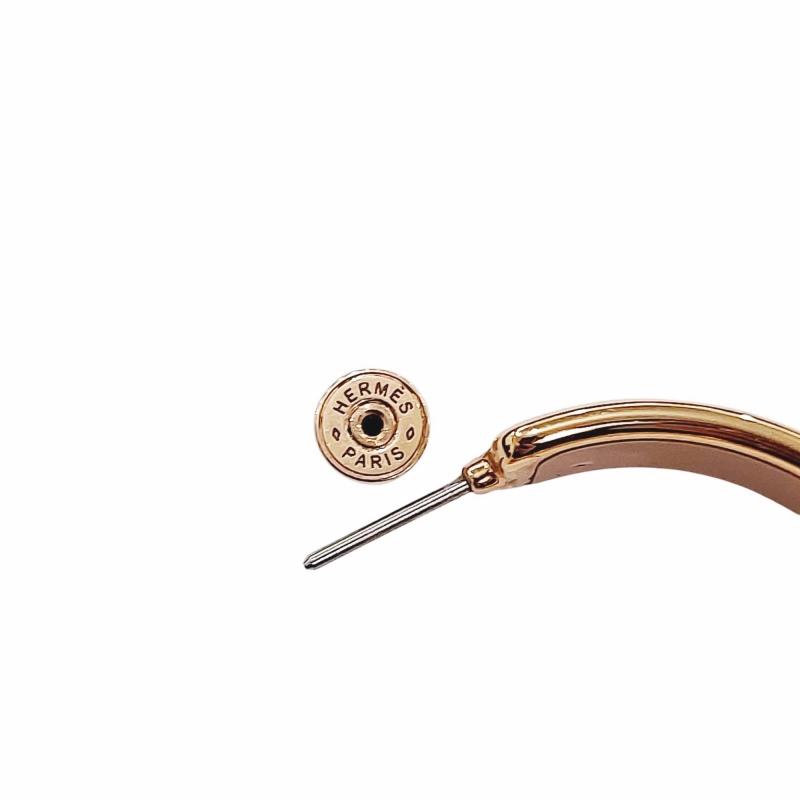 未使用 エルメス ピアス オランプ フープHERMES ピンクゴールドカラー HERMES 未使用品 エルメス オランプ リザード フープピアス ピンク