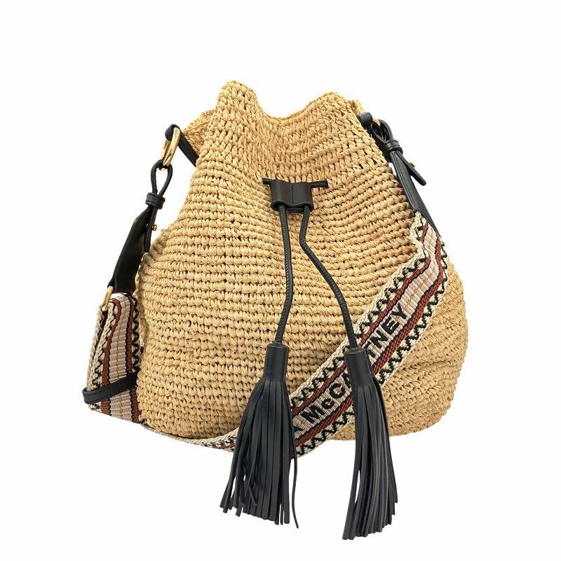 ステラマッカートニー 美品 ラフィア クロシェット ショルダーバッグ