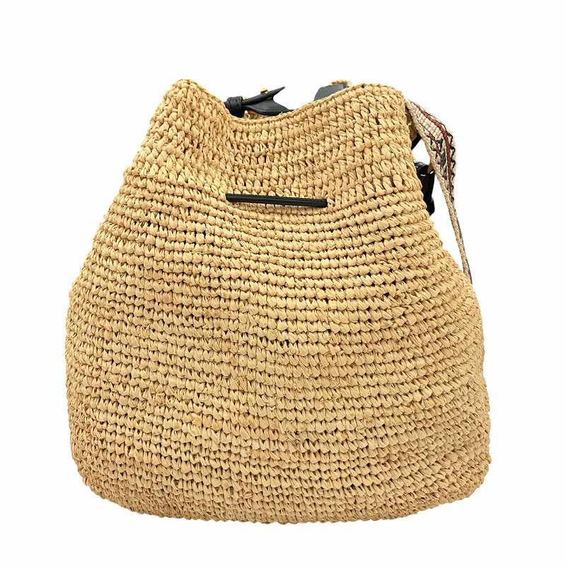 ステラマッカートニー 美品 ラフィア クロシェット ショルダーバッグ 