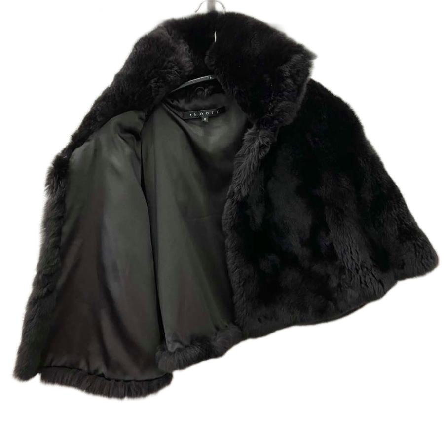 Theory カシミヤ混ポンチョコート　ブラック　S Theory カシミヤ混ポンチョコート ブラック S THE COAT | Theory luxe