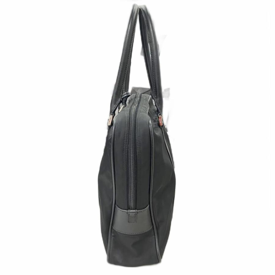 プラダ ブリーフケース 三角ロゴ ナイロン ブラック PRADA】ブリーフケース ナイロン ブラック シルバー金具 A4 三角