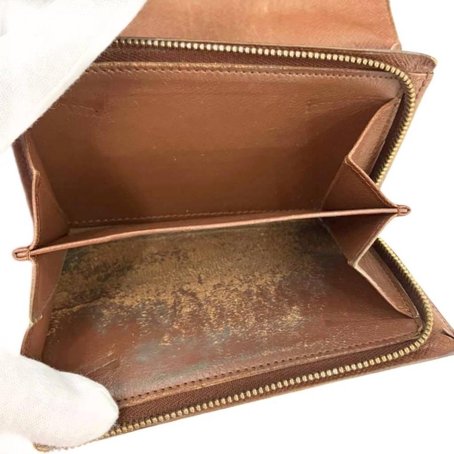 ルイヴィトン モノグラム トレゾール ブラウン 二つ折り財布