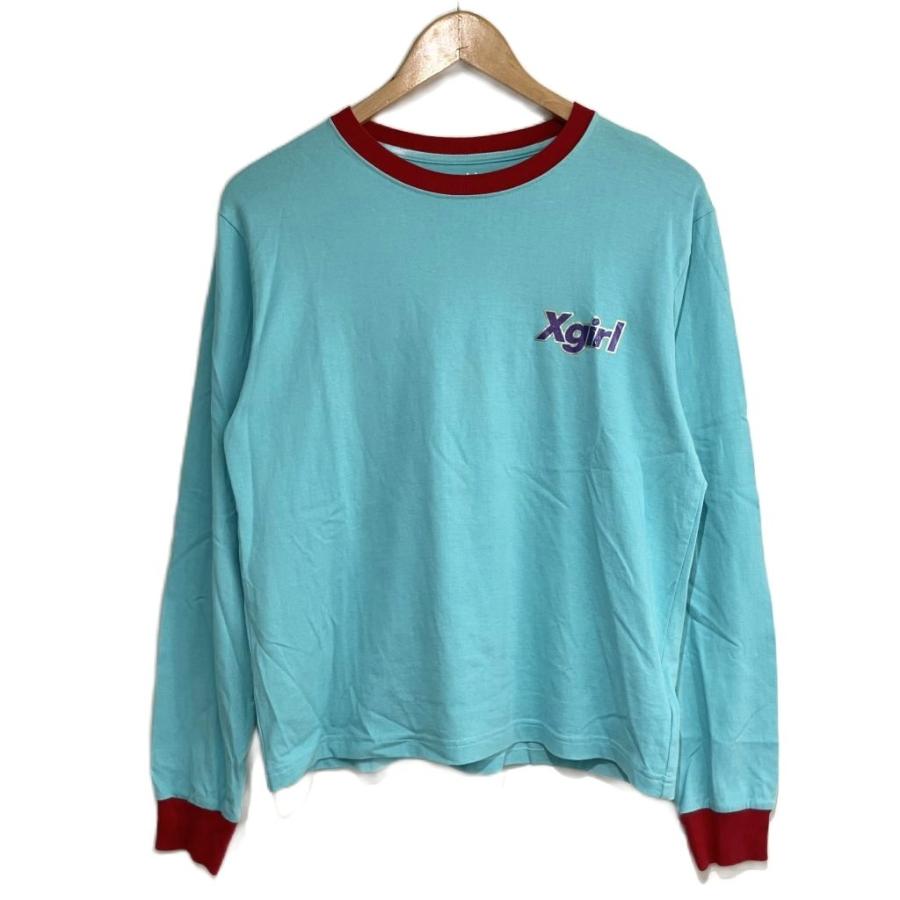 エックスガール x-girl ロンT Tシャツ カットソー 長袖 リンガー ロゴ