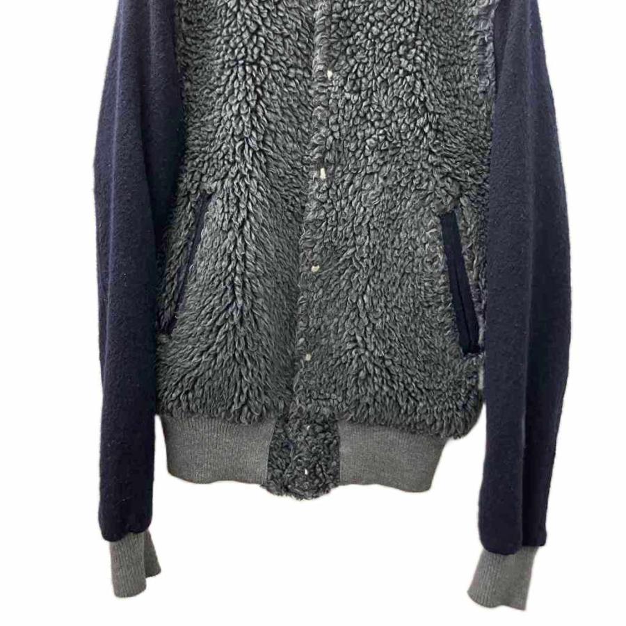 サカイ sacai 14AW ボアブルゾン 切替 スタジャン 1 S 紺 ネイビー