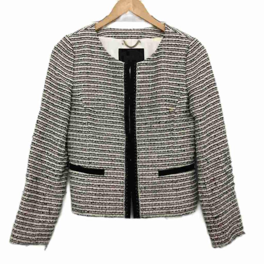 UNTITLED（アンタイトル） ツイードジャケット ブレザー ノーカラー 白