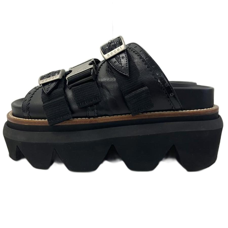サカイ sacai 23SS Wingtip Sandals サンダル 厚底 レザー 黒 ブラック