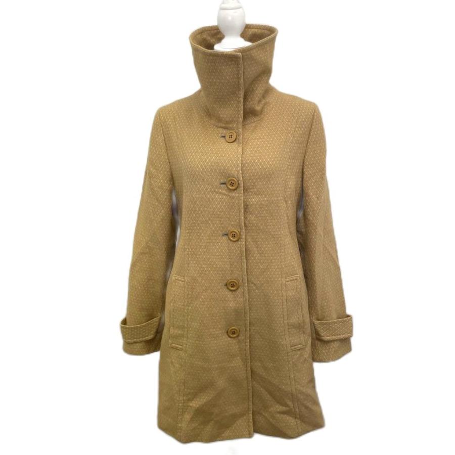 UNTITLED（アンタイトル） スタンドカラーコート ロング丈 ツイード